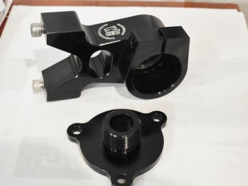 49321-49311 Waterman Cable  Mount, Chassis, Cable Drive w , Chassis Bar and three bolt  cable flange